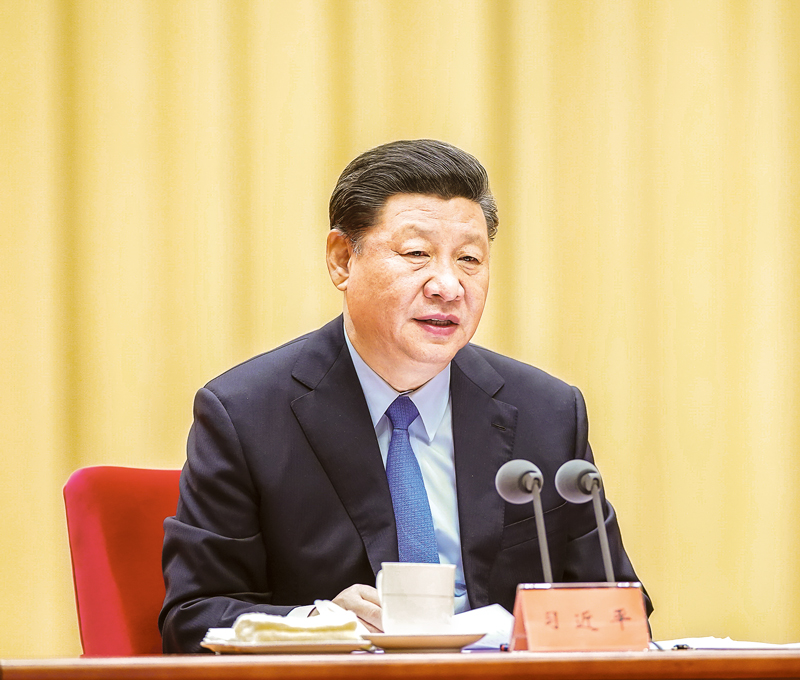 2019年5月31日，“不忘初心、牢記使命”主題教育工作會議在北京召開。中共中央總書記、國家主席、中央軍委主席習近平出席會議并發(fā)表重要講話。 新華社記者 鞠鵬/攝